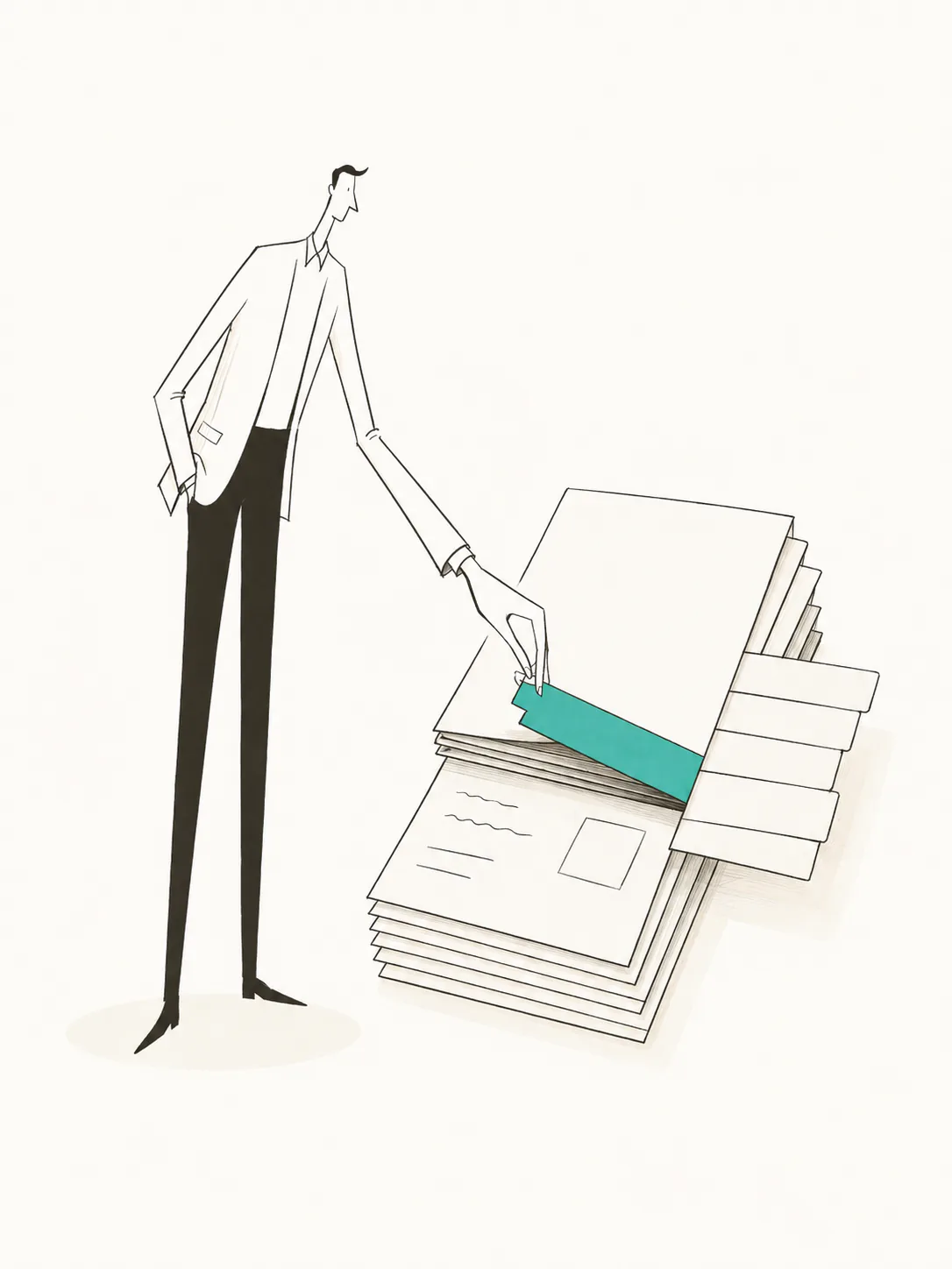 An expert starting diagnostic work from evidence documents